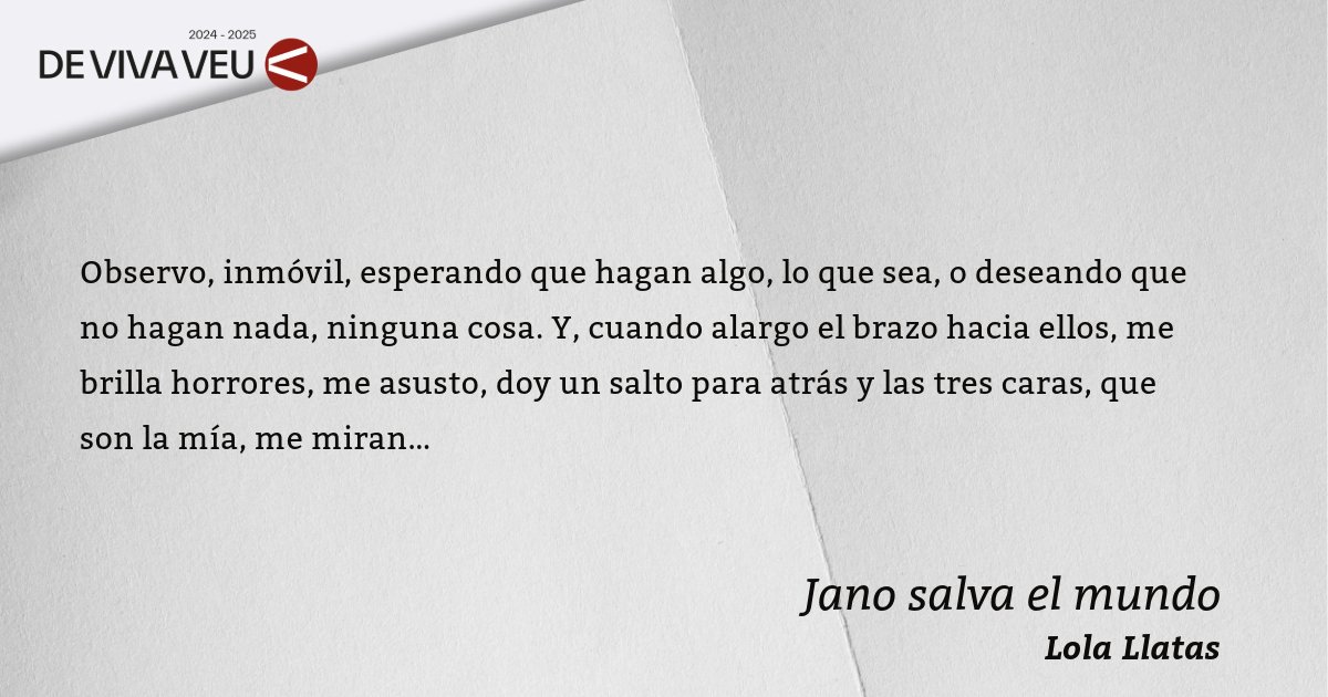 📢 DE VIVA VEU: Lectures recomanades de la 10a edició per als Certàmens Locals.  Blavets en castellà:  'Jano salva el mundo' de Lola Llatas. 
devivaveu.es/llibre/jano-sa…
<a href="/FundacioFull/">Fundació FULL</a> 
<a href="/algareditorial/">Algar Editorial</a> 
<a href="/lolallatas/">Lola LLatas</a>