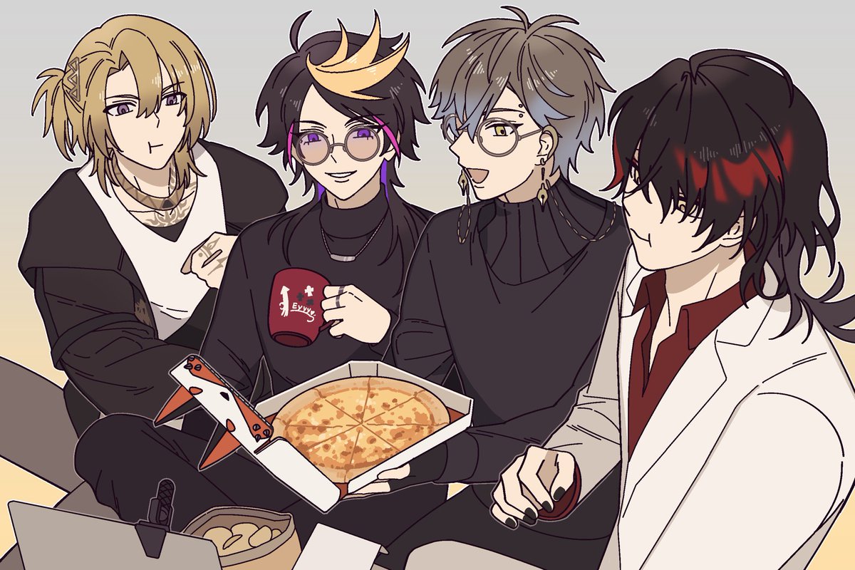 Beeeeeeemoo's tweet photo. Pizza Time!
（难以相信我终于画完了

#drawluca #YaminoArt #Ikenography #Akurylic https://t.co/iIay07jMMS