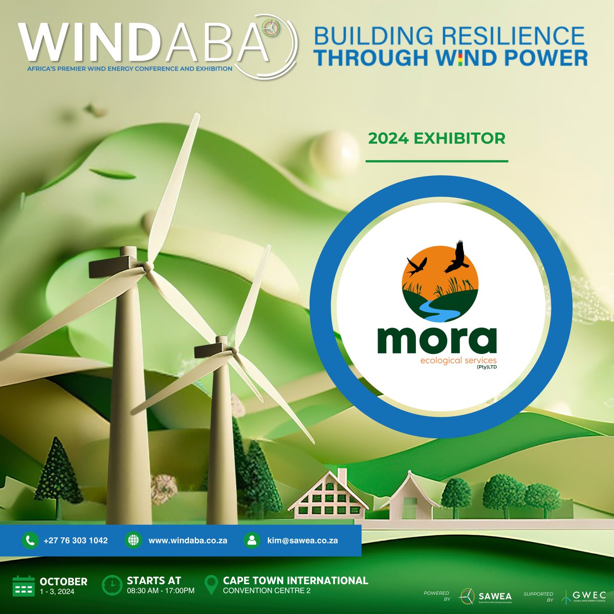 WINDABA_ZA's tweet photo. EXHIBITOR SPOTLIGHT: @MORA_Ecology  

Learn more: https://t.co/BOFo8iR8Yz

#windaba2024 #windabaexhibitor #windresilience #leadingwithwind #sawea https://t.co/sThNBP4xga