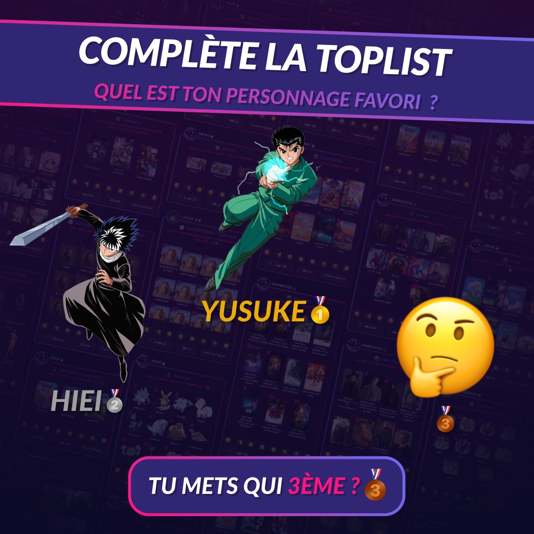 ThePatternwa's tweet image. Quel est ton personnage favori dans la bande de Yusuke ?💥

#TopList #YuyuHakusho #VAINKEURZ