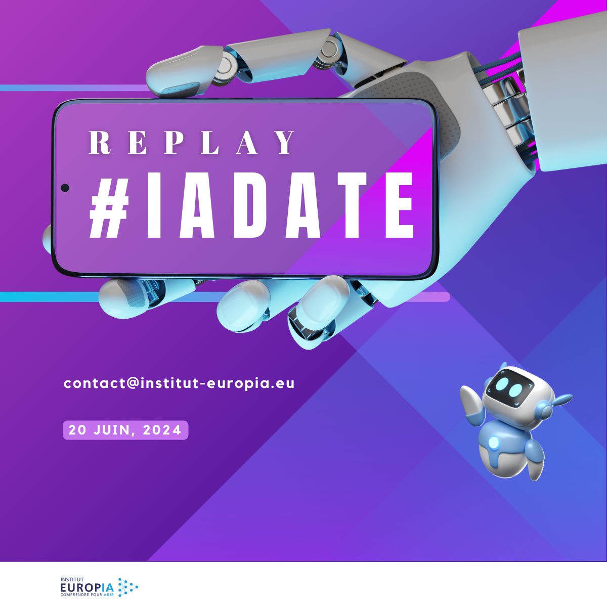 Institut EuropIA (@ieuropia) on Twitter photo 🎥 {REPLAY}
#IADATE: « Intelligence Artificielle et Réseaux Sociaux : Perspectives et Risques pour les Jeunes Publics » avec Bernard Benhamou, Secrétaire Général de l'Institut de la Souveraineté Numérique (ISN).🚀
🔗 europiaplay.eu/videos/video/q…
🎥 <a href="/studiolaffitte/">Studio Laffitte</a> 🎥 {REPLAY}
#IADATE: « Intelligence Artificielle et Réseaux Sociaux : Perspectives et Risques pour les Jeunes Publics » avec Bernard Benhamou, Secrétaire Général de l'Institut de la Souveraineté Numérique (ISN).🚀
🔗 europiaplay.eu/videos/video/q…
🎥 <a href="/studiolaffitte/">Studio Laffitte</a>
