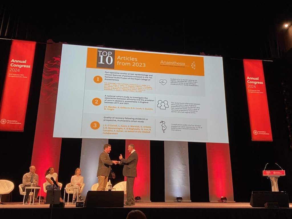 RCoA_CRI's tweet photo. Congratulations to the #NAP7 team for being awarded the Top Article of the Year prize by @Anaes_Journal. It's great to see this important work received so well by the anaesthetic community.
https://t.co/m2XQ8lMhFh
@RCoANews @jas_soar @doctimcook @drrichstrong @adk300 @emirakur https://t.co/R61szwociK