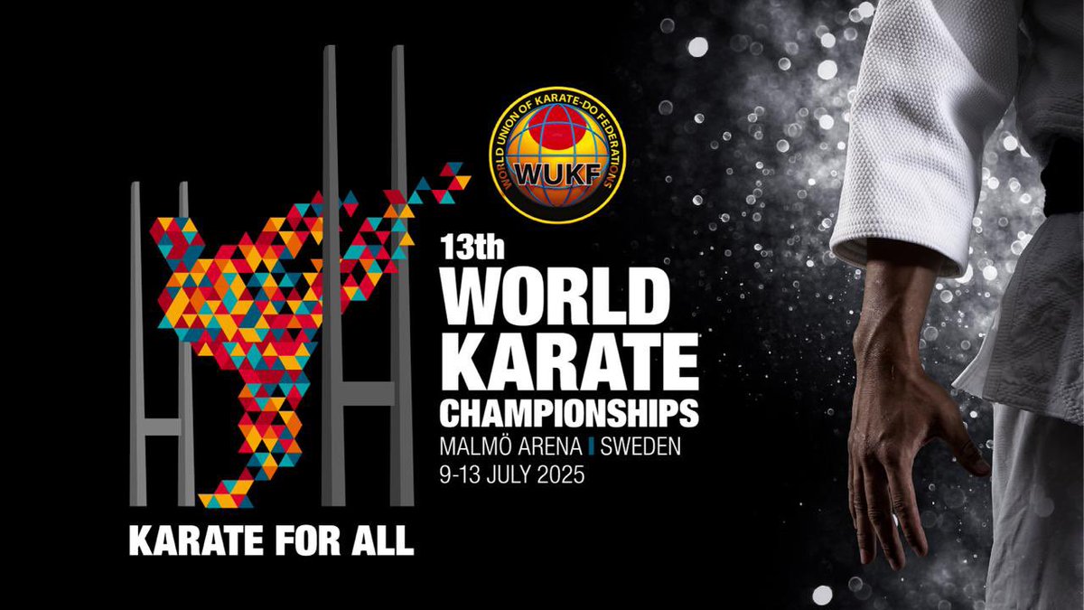 wukfonline's tweet photo. It’s happening…

🇸🇪 Get ready for Malmö…

📆 9th to 13th July 2025

#WUKF #worldkarate #karateforall https://t.co/p047UAjglY