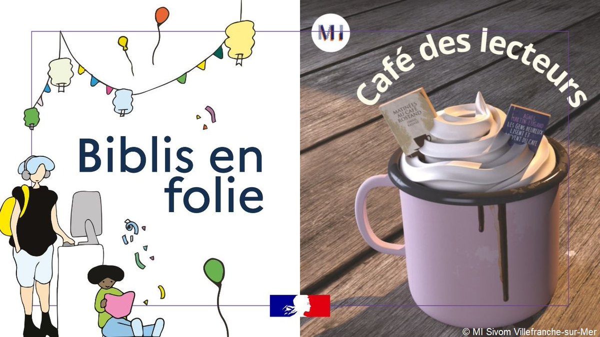 #biblisenfolie 📚 | Le 28 septembre, à la Médiathèque Intercommunale de Saint-Jean-Cap-Ferrat ,venez partager un café, un thé et vos lectures durant un café des lecteurs ludique !
Gratuit 👉 swll.to/Cafedeslecteurs
<a href="/prefet06/">Préfet des Alpes-Maritimes🇫🇷</a>