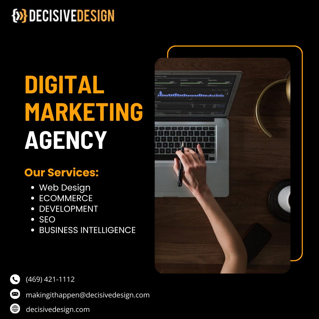 DecisiveDesign's tweet image. Decisive Design offers services in Web Design, E-commerce, Development, SEO, and Business Intelligence. Transform your business today.

🌐 decisivedesign.com
✉ makingithappen@decisivedesign.com

#DigitalMarketing #WebDesign #SEO #BusinessGrowth #DecisiveDesign