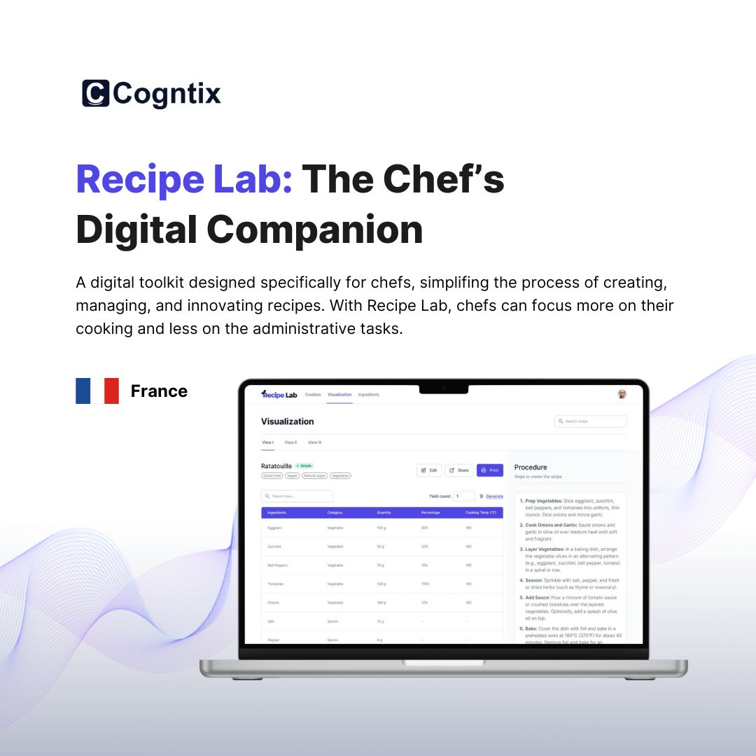 cogntix's tweet photo. Take a look at our latest UI/UX design for Recipe Lab!
Check out our design here: https://t.co/R71mSnyjns
Want a design like this for your project?
Get in touch with us today! https://t.co/39ujankLBr
#Cogntix #DesignPrototype https://t.co/DemiwNjYrO