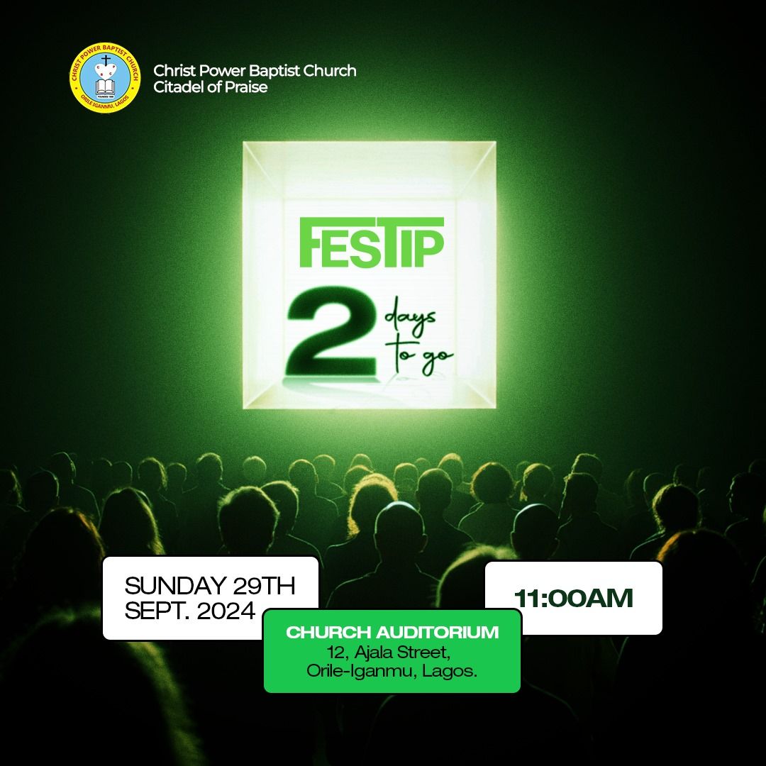 christpowerbc's tweet photo. 2 Days to Go!

Because our jubilee has been declared, the celebration mood is hereby successfully activated,
Join us this Sunday as we celebrate our Jubilee

#CPBC #FESTIP #Jubilee https://t.co/KnPNfQlRB2