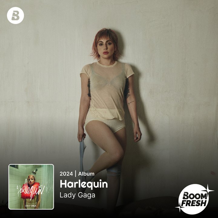 #HARLEQUIN OUT NOW 🛟 

<a href="/ladygaga/">Lady Gaga</a>‘s latest project is now available for streaming on #Boomplay! ▶ Boom.lnk.to/LadyGagaHarleq…

#LadyGaga #harleyquin #Joker2 #BoomFresh #NewMusic