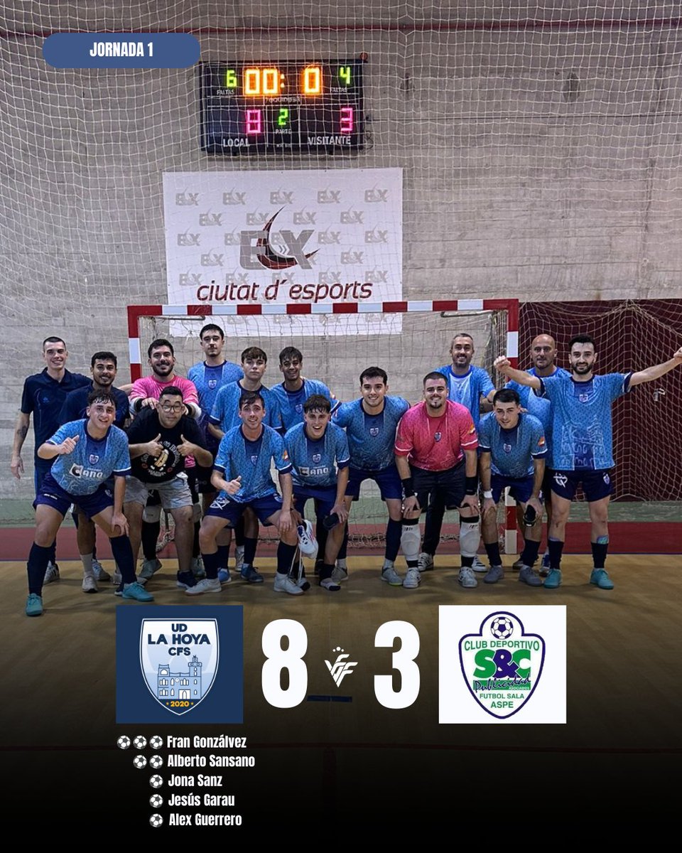 UdHoya's tweet photo. 𝙁𝙄𝙉𝘼𝙇 𝙎𝙀𝙉𝙄𝙊𝙍

✅ Victoria contundente en nuestra primera cita en el Pabellón de La Hoya. El equipo tuvo la intensidad y la verticalidad necesarias para superar a su rival en el cómputo general del encuentro. https://t.co/s2pXeu1sDS