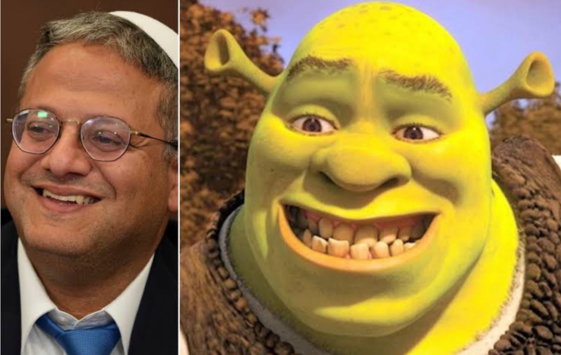 JenosideJoel's tweet photo. Itamar Ben Shrek!

Who agrees???????

#bengavir 
#Koam https://t.co/tOqFylvH1N