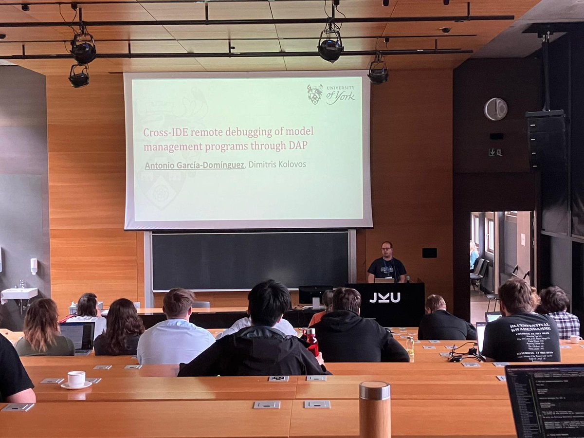 Dimitris Kolovos (@kolovos) on Twitter photo Antonio Garcia-Dominguez (<a href="/antoniogado/">Antonio García</a>) presenting <a href="/EclipseEpsilon/">Eclipse Epsilon</a>'s cross-IDE remote debugging capabilities eclipse.dev/epsilon/doc/ar… #modelsconf24 Antonio Garcia-Dominguez (<a href="/antoniogado/">Antonio García</a>) presenting <a href="/EclipseEpsilon/">Eclipse Epsilon</a>'s cross-IDE remote debugging capabilities eclipse.dev/epsilon/doc/ar… #modelsconf24