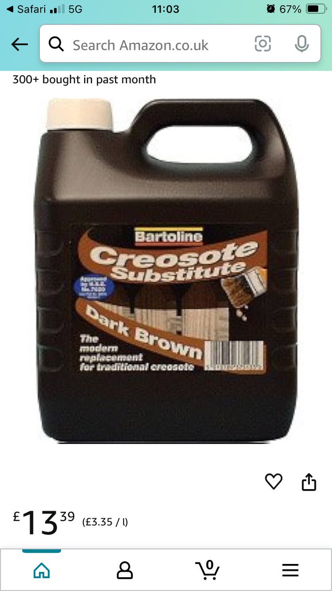PastorAlexLove's tweet photo. She asked how “much is #Bartoline Creosote?”
When I told her it was only £13.39 for 4 litres on Amazon she began crying tears of joy and told me that life was worth living again.
Everyone on the train clapped https://t.co/iPVpVPClGF