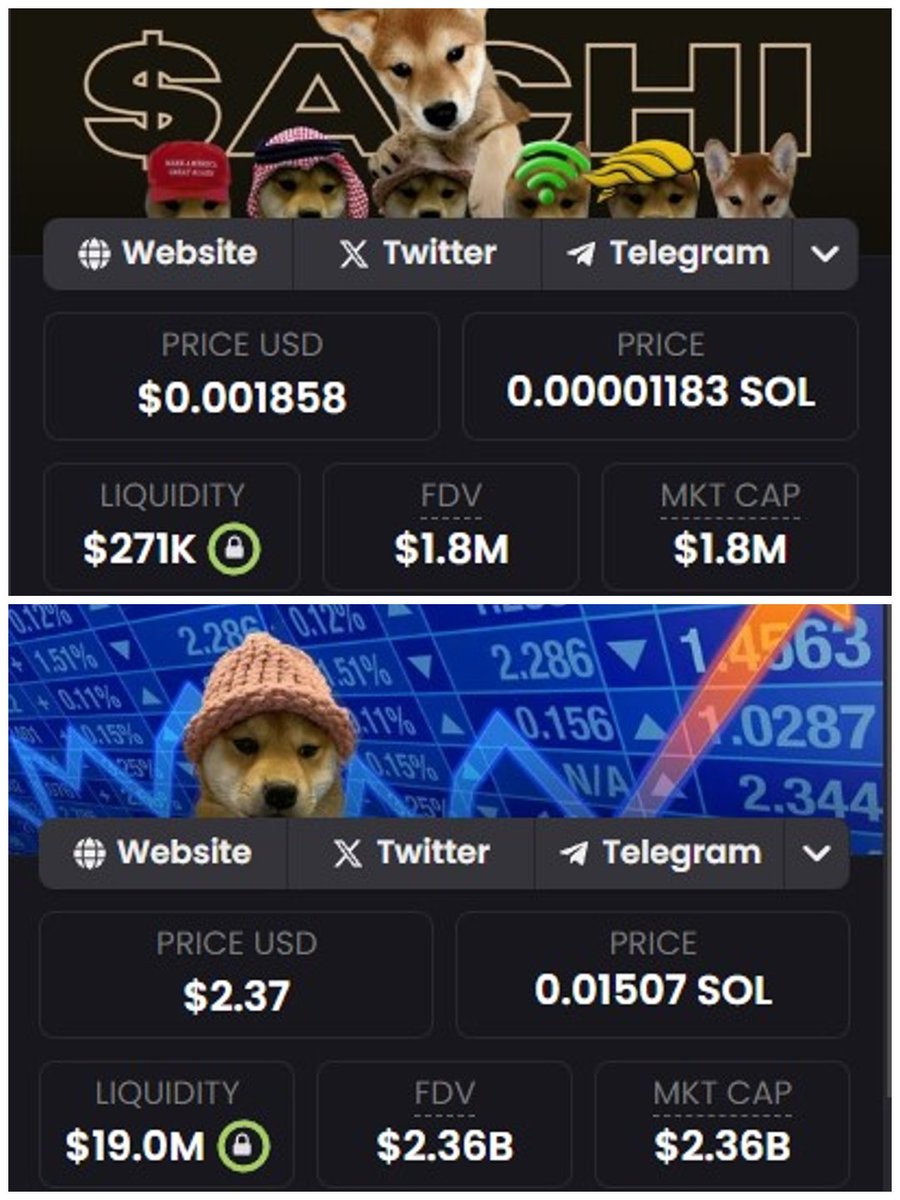 If you own $WIF and you believe in it, you must grab its beta play $ACHI.

The name behind the dog.
The original contract, the first ever created.
The original community.

There is no second best, there is only Achi.

4rUfhWTRpjD1ECGjw1UReVhA8G63CrATuoFLRVRkkqhs

<a href="/Achicoinsol/">ACHI</a>