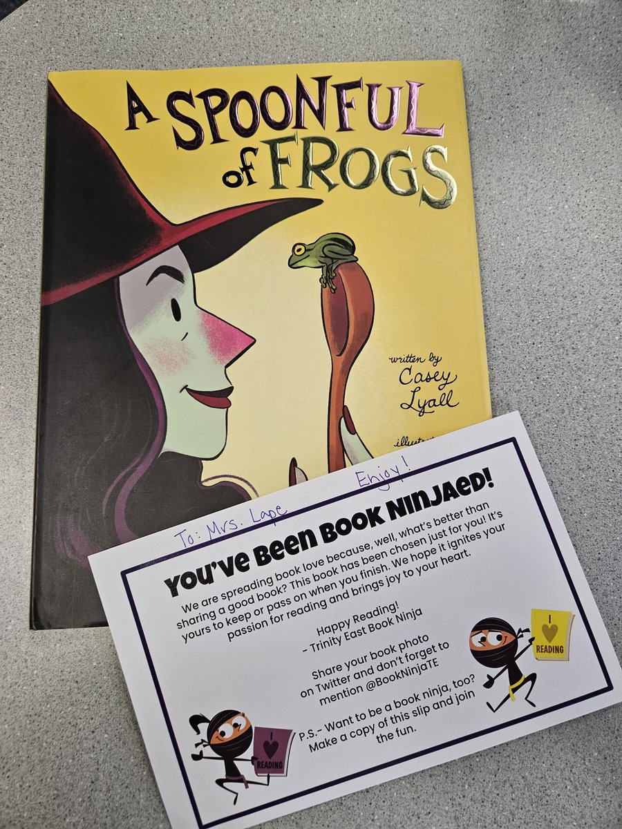 mrslape's tweet photo. Thank you @BookNinjaTE for the new book for our classroom! It's the perfect book for us! https://t.co/QOehJIThQh
