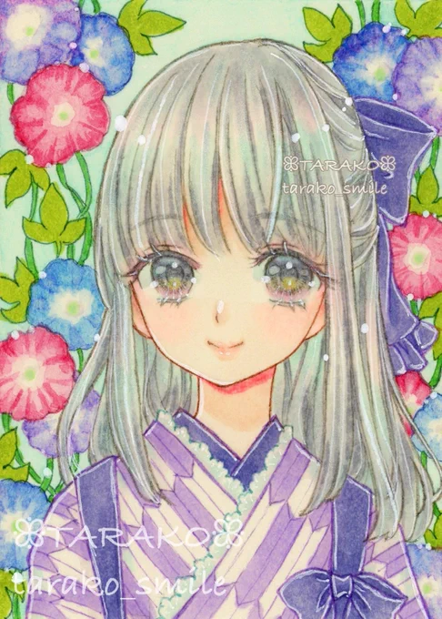 君の笑顔が見たくて#ATC #アナログ絵 #コピック 