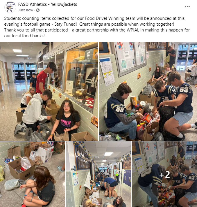 FASD_Athletics's tweet photo. Amazing amount of donations! #fhsproud https://t.co/Bzh20szamx