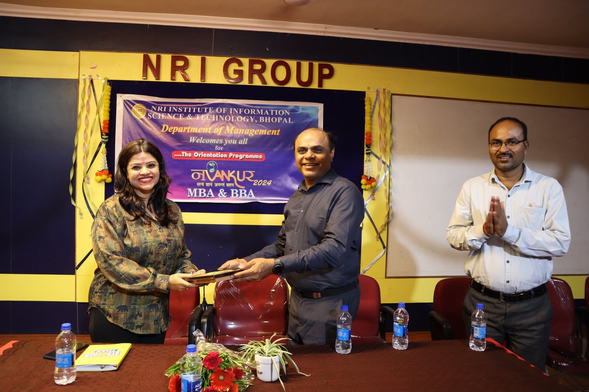 NRIGroupIndia's tweet photo. The Orientation Program at NRI Group of Institutions for BBA & MBA 1st Year Students.
#MBAOrientation #BBAOrientation #OrientationDay #ManagementStudies #NewBeginnings #FutureLeaders #MBALife #BBALife #BBA #MBA #College #Bhopal #MadhyaPradesh #NRIGroupIndia https://t.co/dP1A8eNfXD
