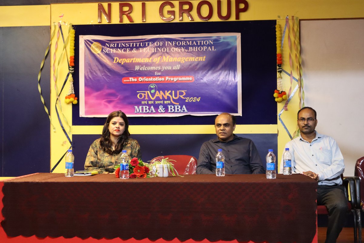 NRIGroupIndia's tweet photo. The Orientation Program at NRI Group of Institutions for BBA & MBA 1st Year Students.
#MBAOrientation #BBAOrientation #OrientationDay #ManagementStudies #NewBeginnings #FutureLeaders #MBALife #BBALife #BBA #MBA #College #Bhopal #MadhyaPradesh #NRIGroupIndia https://t.co/dP1A8eNfXD
