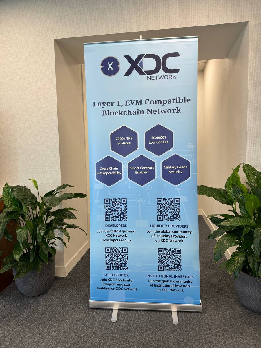 XDCNetwork's tweet photo. XDC 2.0 Pre-Upgrade Event to Start in 1 hour
Join us at S2308, Emirates Financial Towers, DIFC, Dubai, UAE to gain in-depth look at the exciting enhancements coming with XDC 2.0 and officially introduce subnets to the XDC Network, unlocking new avenues for scalability, innovation, and privacy.
#events #Dubai #XDCNetwork $XDC #XDC2