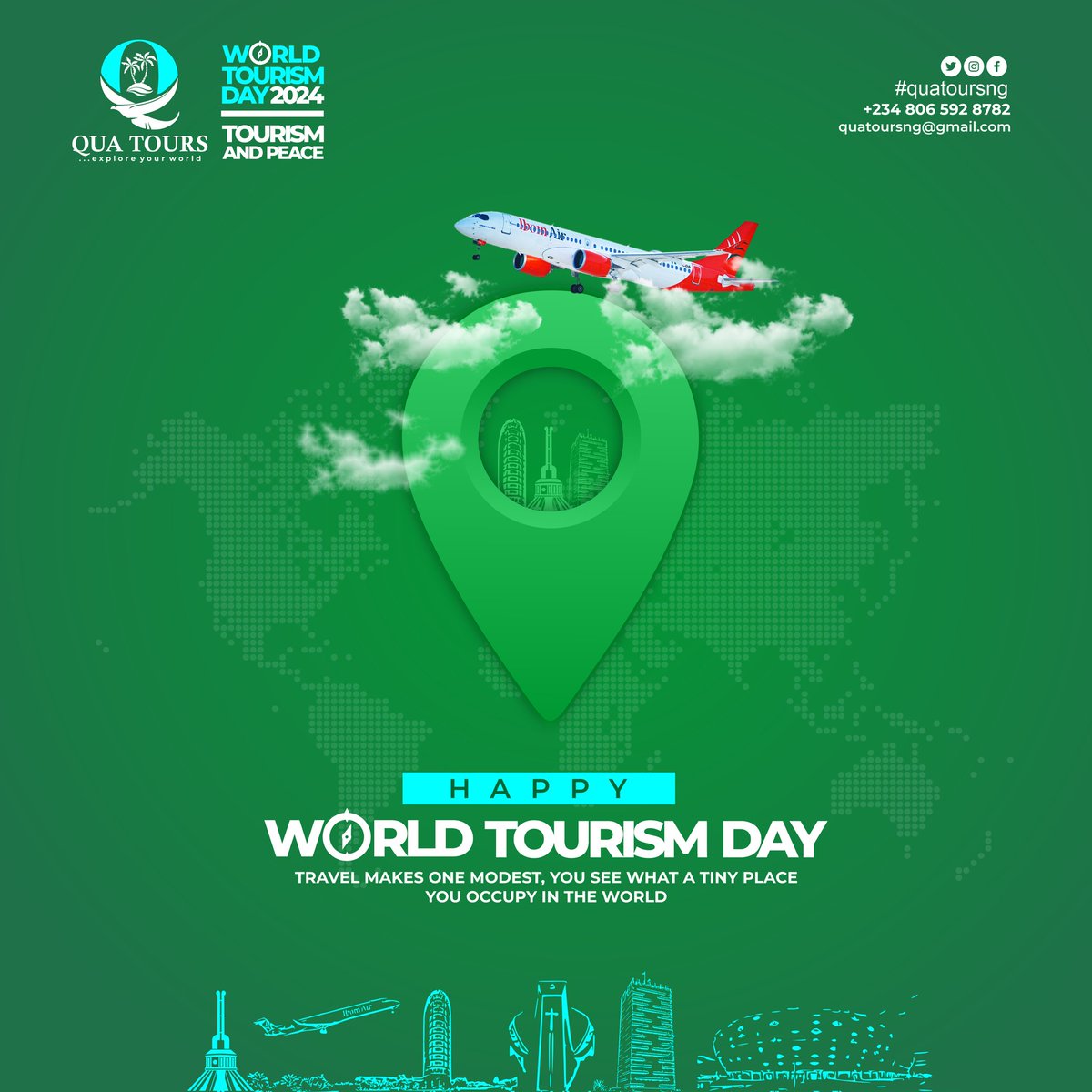 quatoursng's tweet photo. Happy World Tourism Day!
#WTD2024 
#quatours
#quatourng
@ibomairlines https://t.co/USWr6rLCw7