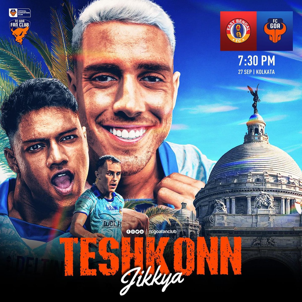 fcgoafanclub's tweet photo. Itβs high timeβ¦ Teshkonn Jikkya π§‘π₯
Let's watch it together at πThe Woods Restaurant, Nuvem Bypass, Salcette.
#Matchday #EBFCFCG #ForcaGoa #FCGoa #FCGoaFanClub #VamosGoa #VivaForcaGoa https://t.co/oB2g3p9QEL