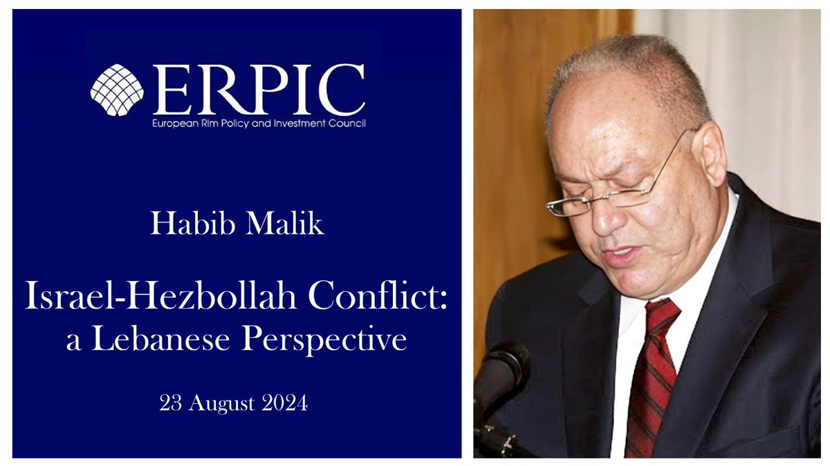 Erpic1's tweet photo. Habib Malik discusses the ongoing #MiddleEast conflict as driven by #Iran's support for groups like #Hamas in #Gaza and #Hezbollah in #Lebanon.  

https://t.co/rzBtzz6yCW https://t.co/VxNIwHYGQl