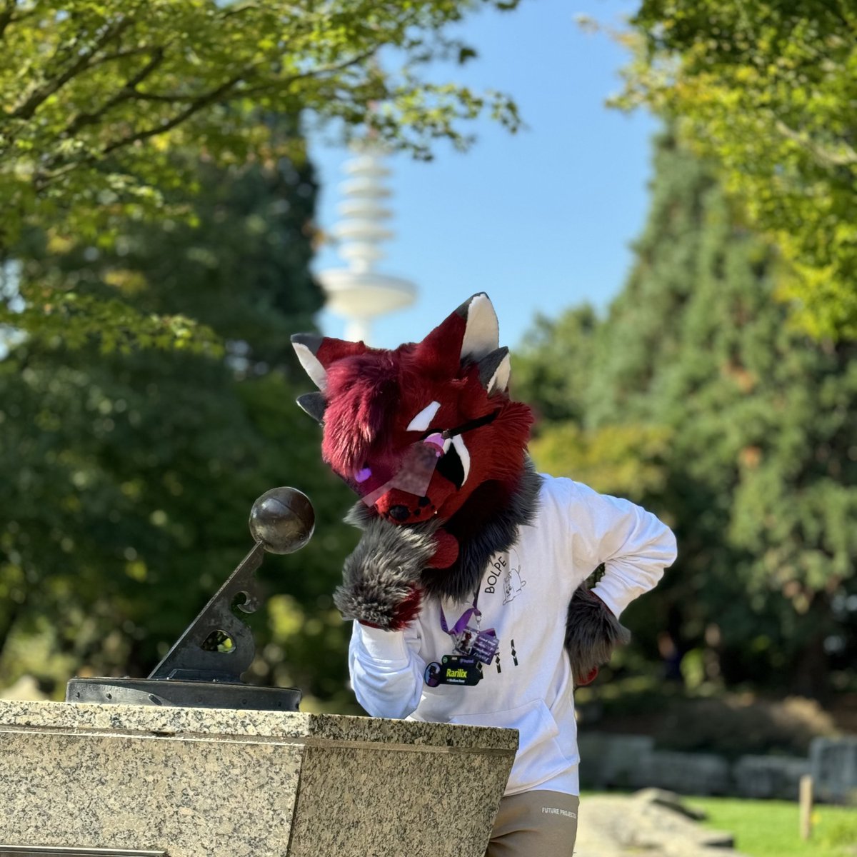 Finally #FursuitFriday again! 
Now excuse me while i look at this ball and think innocent thoughts 🤭
📸:<a href="/Pupaccino/">𝕂𝕚𝕥𝕥𝕪</a>