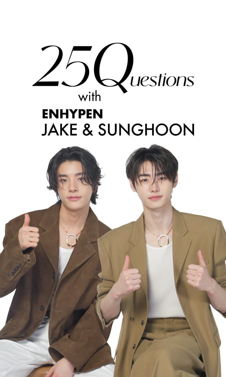 PSHGlobalTeam's tweet photo. [TAG PARTY] 240927

Join us as we delve into Jake and Sunghoon’s episode of “25Questions” on 25ans Youtube channel.

🔗:https://t.co/8omJvMJEYf

JAKEHOON 25ANS IN ELEGANCE 
#25ansxJAKEHOON #ソンフン #ジェイク
@ENHYPEN_members @ENHYPEN https://t.co/0ce1u6MBWf