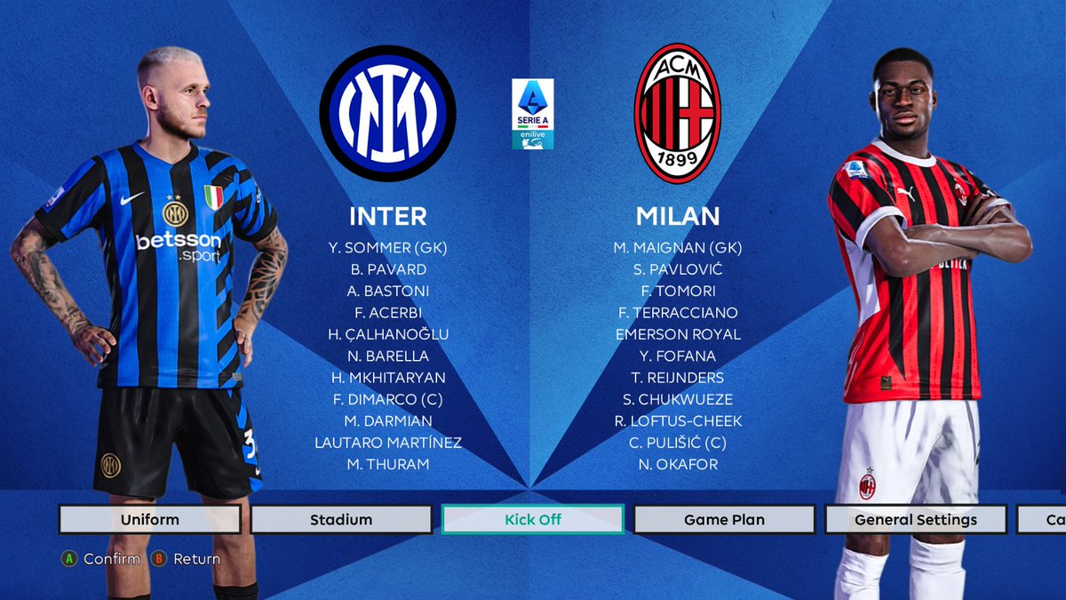 YModsPES's tweet photo. #PES2021 #YMPatch
🇮🇹 Serie A enilive 2024-25 Full Team Preview       

Coming Soon....  
Credit Kits :
@Nono1978Amc
@jean_penot
@meryoju
@DN7_Kits
@Neju_SomHi
@byBAU_
@KitManCal
KZS Kitmaker
  
#eFootballPES2021 #eFootball #PESPatch #PESMod #SerieAEnilive https://t.co/xfCxU2bNmP