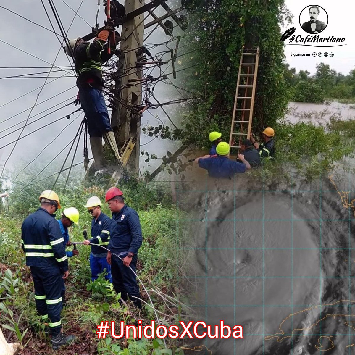 Buenos días 🇨🇺 #CaféMartiano
"Juntos y adelantes" Con nuestros hermanos, son tiempos de solidaridad:

✍️ "Es de pueblos fuertes, el amor a la unión para el socorro mutuo". 

Ante la situación que ha provocado el Huracán Helene, la unidad es la clave.

#UnidosXCuba