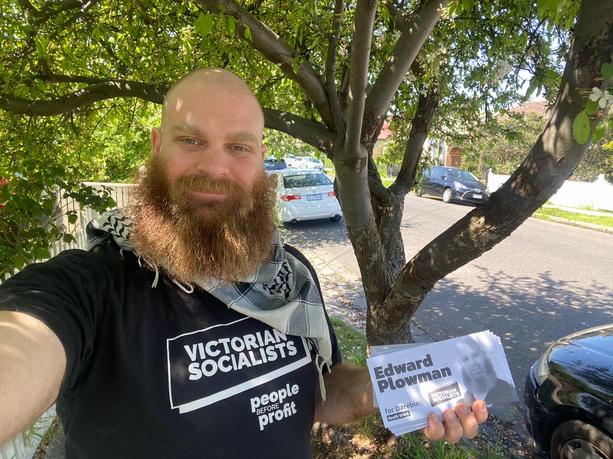 Edward will probably be embarrassed that we've singled him out, but you know what, if you live in Darebin South Ward, vote for Edward - he's a socialist and a saxophonist, and he's 100% got the best beard of any local council candidate in Victoria. victoriansocialists.org.au/candidates/edw…