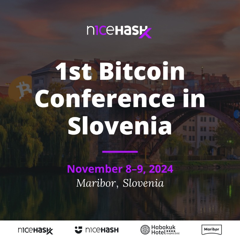 NiceHash_X's tweet photo. Bitcoin dogodek, kot ga še ni bilo. Ne zamudite prve #Bitcoin konference v Sloveniji s svetovno znanimi govorci. 
📅 Kdaj: 8. in 9. november 2024
📍 Kje: Hotel Habakuk, Maribor