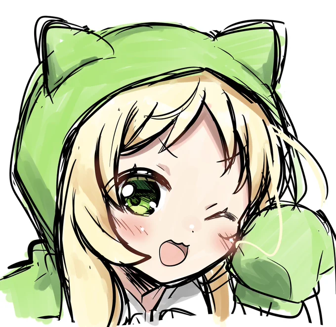 久々にすいにゃん先輩を描きたくなった 