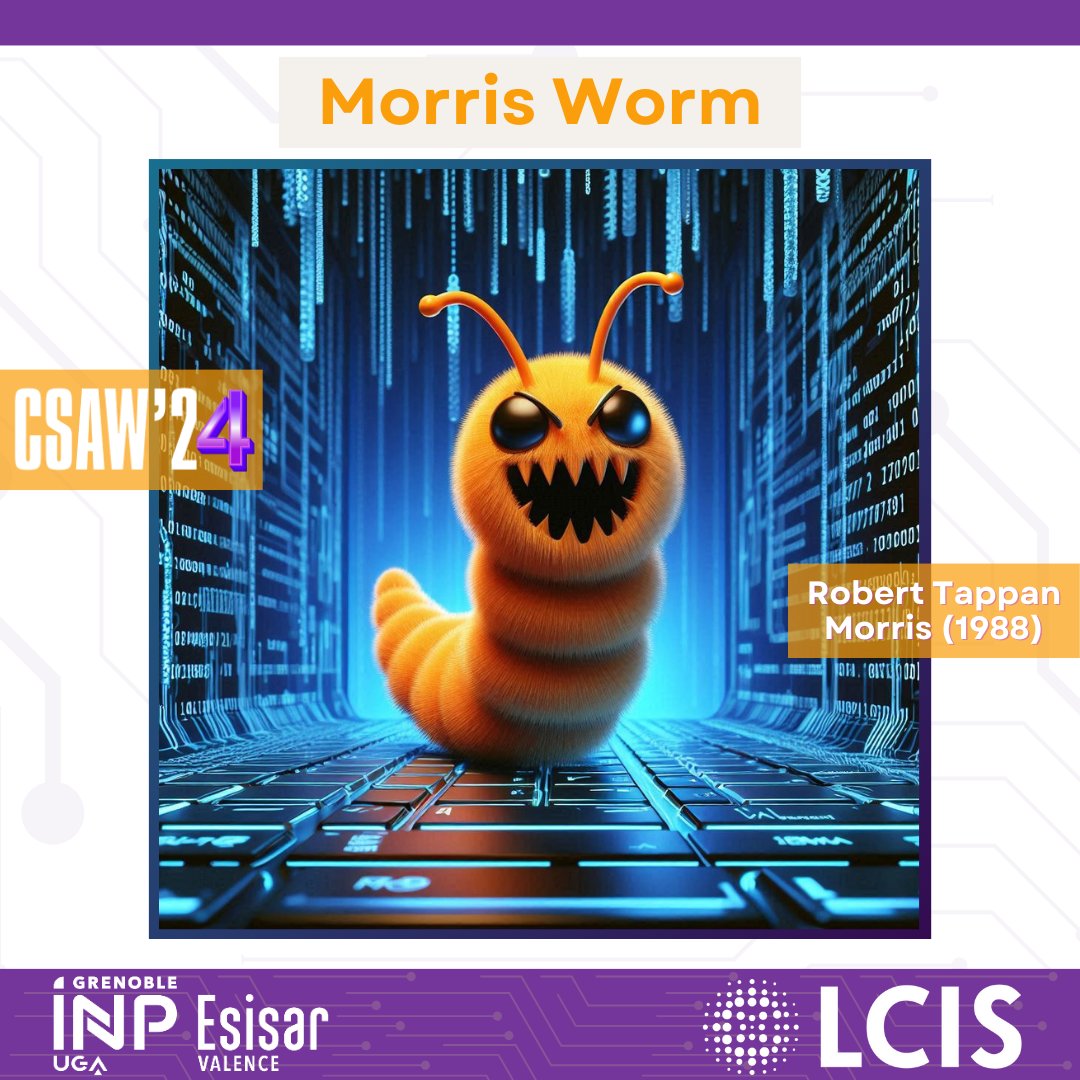 🤖 Did you know that the first cyberattack dates back to 1988? Robert Tappan Morris was 23 years old when he decided to test his worm and put his malware into action while still a student. The Morris Worm infected 10% of Internet-connected computers at the time! 🌐🖥️
#csaw_europe