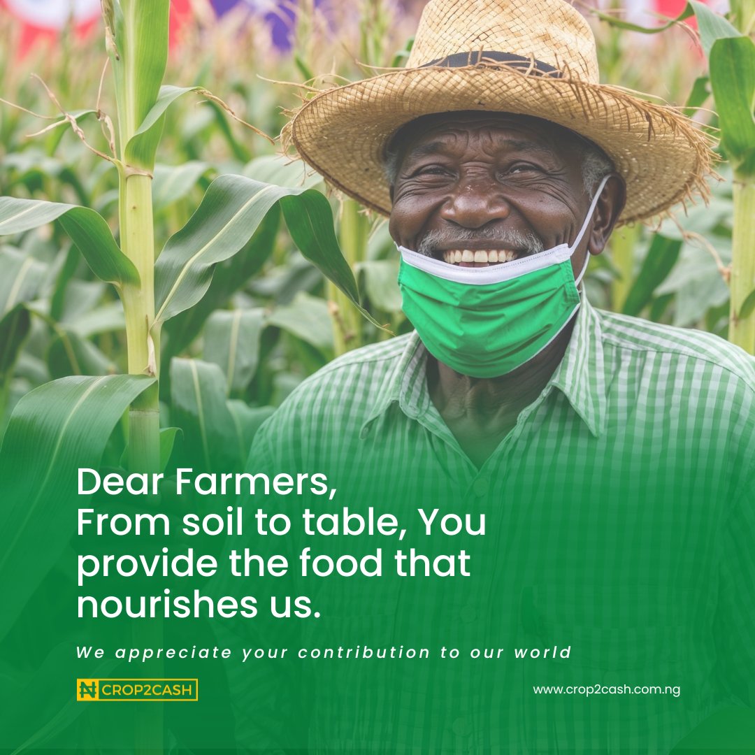 Shout out to all the farmers who work day in and day out, turning soil into sustenance. Your hard work and dedication feed the world and keep us thriving. We see you and appreciate you.
#farmers #Crop2Cash