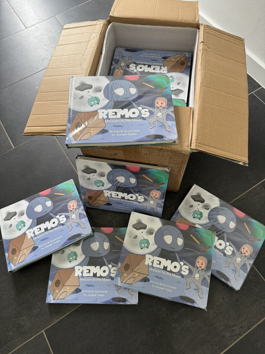 joeytadiar's tweet photo. They’re finally here! The first edition @remosworld books 

✅ The first kid’s book born from a web3 brand
✅ A prime example of bringing NFT IP into the real world with a high-quality product
✅ Each copy has an invite to join Remo’s digital journey
 
The first 100 copies are sold, signed and numbered. 

The rest will be available on Amazon and Amazon UK soon.