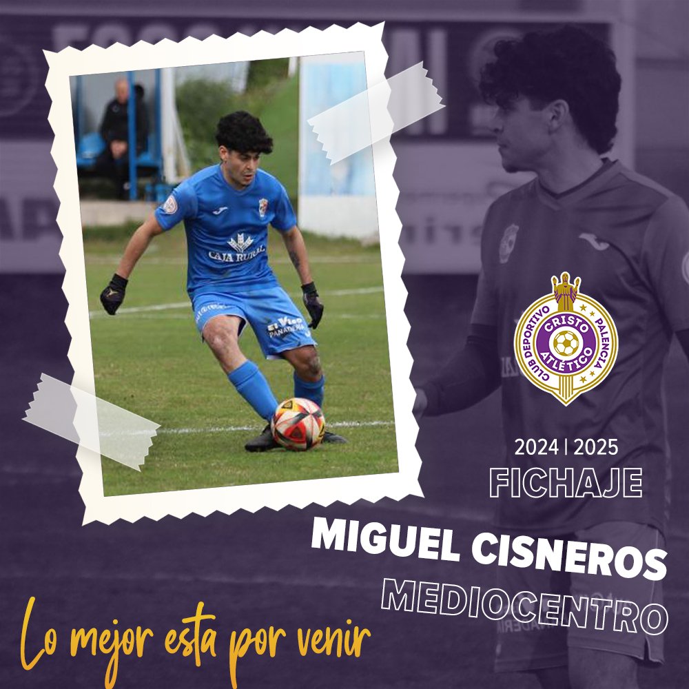 PalenciaCristo's tweet photo. 2⃣4⃣2⃣5⃣ 🅞🅕🅘🅒🅘🅐🅛  | 𝗙𝗜𝗖𝗛𝗔𝗝𝗘

✍️ 𝗠𝗜𝗚𝗨𝗘𝗟 𝗖𝗜𝗦𝗡𝗘𝗥𝗢𝗦 🤝 llega para reforzar el centro del campo.  Formado en la cantera del Real Valladolid y con experiencia en el G8. 𝘉𝘪𝘦𝘯𝘷𝘦𝘯𝘪𝘥𝘰‼️

💜 𝙇𝙤 𝙢𝙚𝙟𝙤𝙧 𝙚𝙨𝙩𝙖 𝙥𝙤𝙧 𝙫𝙚𝙣𝙞𝙧 💜 https://t.co/wt5Sc7Y0P9
