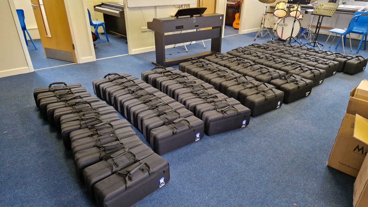 TGS Music department are excited for the delivery of trumpets for the whole  of year 7! 🎺