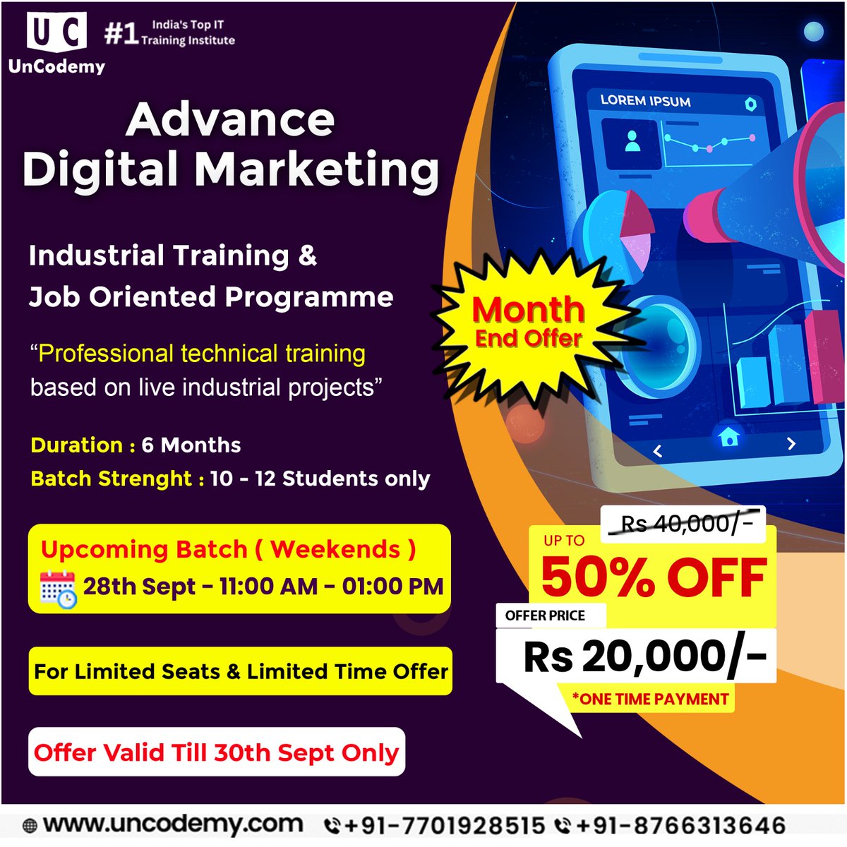 uncodemy's tweet photo. 🚀 Advance Digital Marketing Training at UnCodemy – India’s #1 IT Training Institute!

.
.
.
Register Now!!! ➡️ https://t.co/YvK464zWCY.
.
.
#uncodemy #DigitalMarketing #AdvanceDigitalMarketing #UnCodemy #ITTraining #JobOrientedProgram #CareerBoost #IndustrialTraining https://t.co/0fQdSgoicM