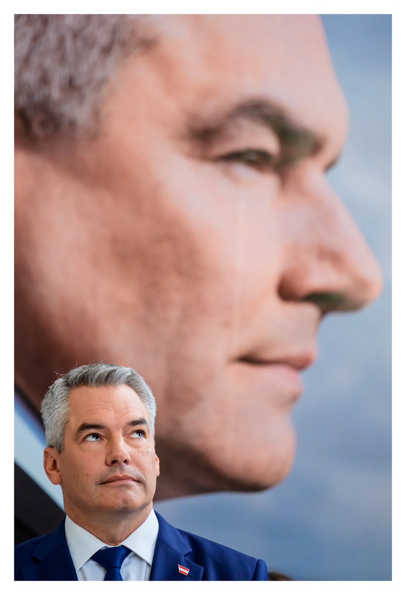 Chancellor Nehammer Holds Press Briefing Ahead Of Austrian Elections (Photo by Christian Bruna/Getty Images) <a href="/GettyImages/">Getty Images</a> #Nehammer #wahl24