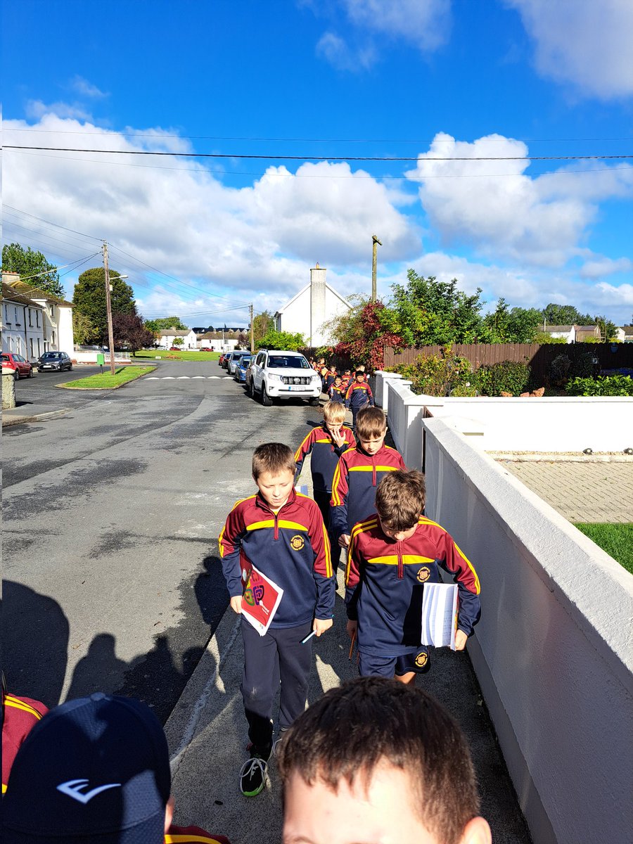 Mr. Leahy's 3rd Class have enjoyed learning all about the types of buildings and homes in our locality. Our lessons culminated in a local walk this morning.