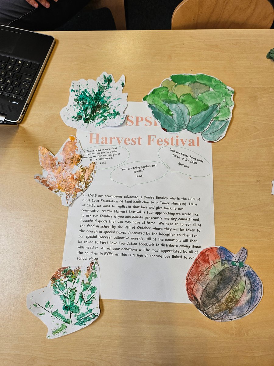 "🌾 SPSL is gearing up for harvest! Our Reception children have set up a donation box. Please remember to donate – all food will go to St Dunstan's and Stepney All Saints Food Bank to support those in need. Let's make a difference together! 🙌 #HarvestSeason #CommunitySupport