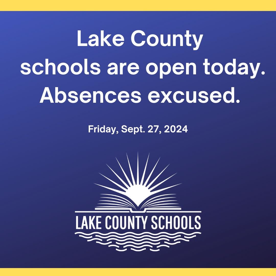 Schools are open and we are following our regular schedule today. However, if you need to bring your child to school late, they will not be marked tardy. Absences will be excused.