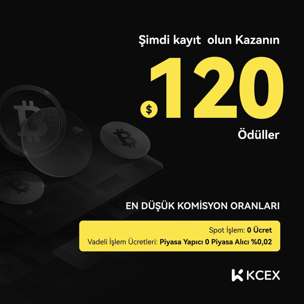 Kcex borsası güncel ödül 120$ a çıkarttı. Halen üye olmayanlar linkten kaydolabilir

kcex.com/register?invit…