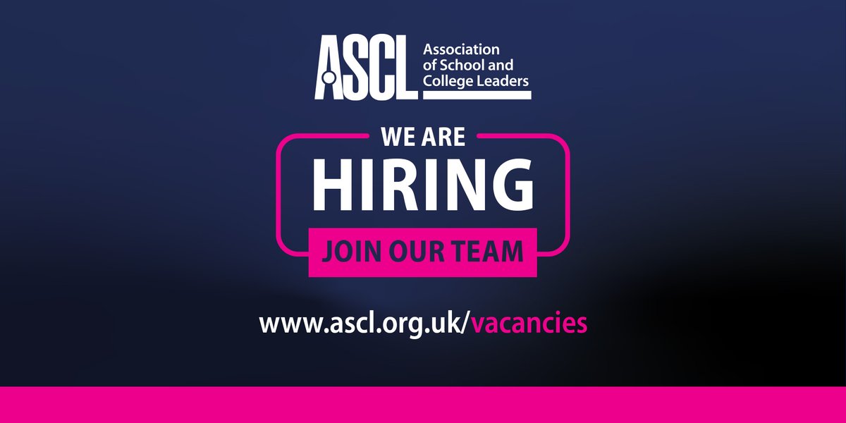 We're looking to appoint a Head of Professional Development Services - if you have strong organisational skills, an understanding of professional development in the #education sector, and lots of enthusiasm, we'd love to hear from you.  

ℹ ascl.org.uk/vacancies

#recruitment