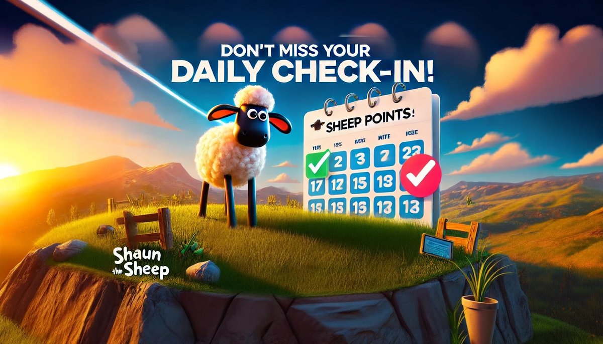 sheep_community's tweet image. &quot;Don’t miss your daily check-in on SHAUN THE SHEEP! 🗓️ Every check-in earns you Sheep Points, bringing you closer to awesome tech gifts. Make it a habit and watch your rewards grow! #DailyCheckIn #SheepPoints #TechRewards #TelegramGaming #ShaunTheSheep&quot;
🚀SHEEP ON TON 🚀