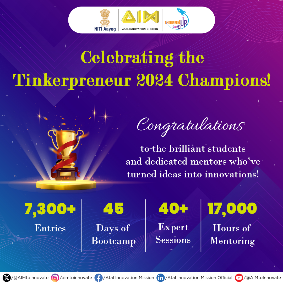 AIMtoInnovate's tweet photo. Congratulations to the Tinkerpreneur 2024 Winners!🎉   
A special thanks to the mentors who played a key role in their success!👏
  
Check out the results here: https://t.co/2JxAYa7Bdh  

#tinkerpreneur2024 #InnovateCreateExcel #MentorsOfChange #futureentrepreneurs #AIMtoInnovate https://t.co/Fs1037vBC4