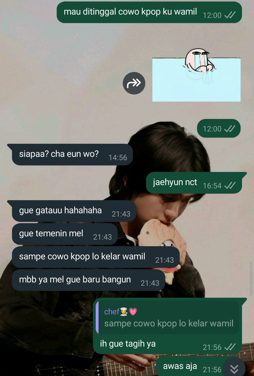 thisbeylee's tweet photo. crush ku bilang mau nemenin selama jaehyun wamil😔 https://t.co/vExAHW83Do