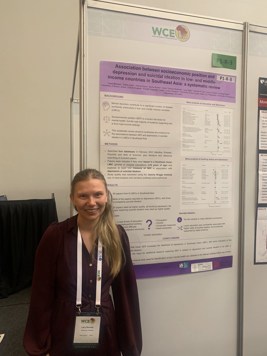It was such a fantastic opportunity this week to present some of my PhD findings at the World Congress of Epidemiology in Cape Town! A great learning opportunity with many interesting talks given #WCE2024