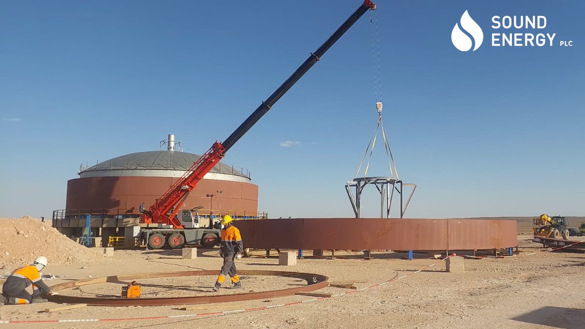 soundenergyplc's tweet photo. Roof of the inner shell to the 22m high, 6,200 cubic metre LNG storage tank completed and the 3rd of 11 outer shell courses under construction. At #SOU we are bringing Moroccan produced LNG to drive the continued growth of Moroccan industry
#mLNG #transitionfuel https://t.co/QaL1tDVDfs
